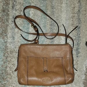 FOSSIL Tan Leather Crossbody Bag